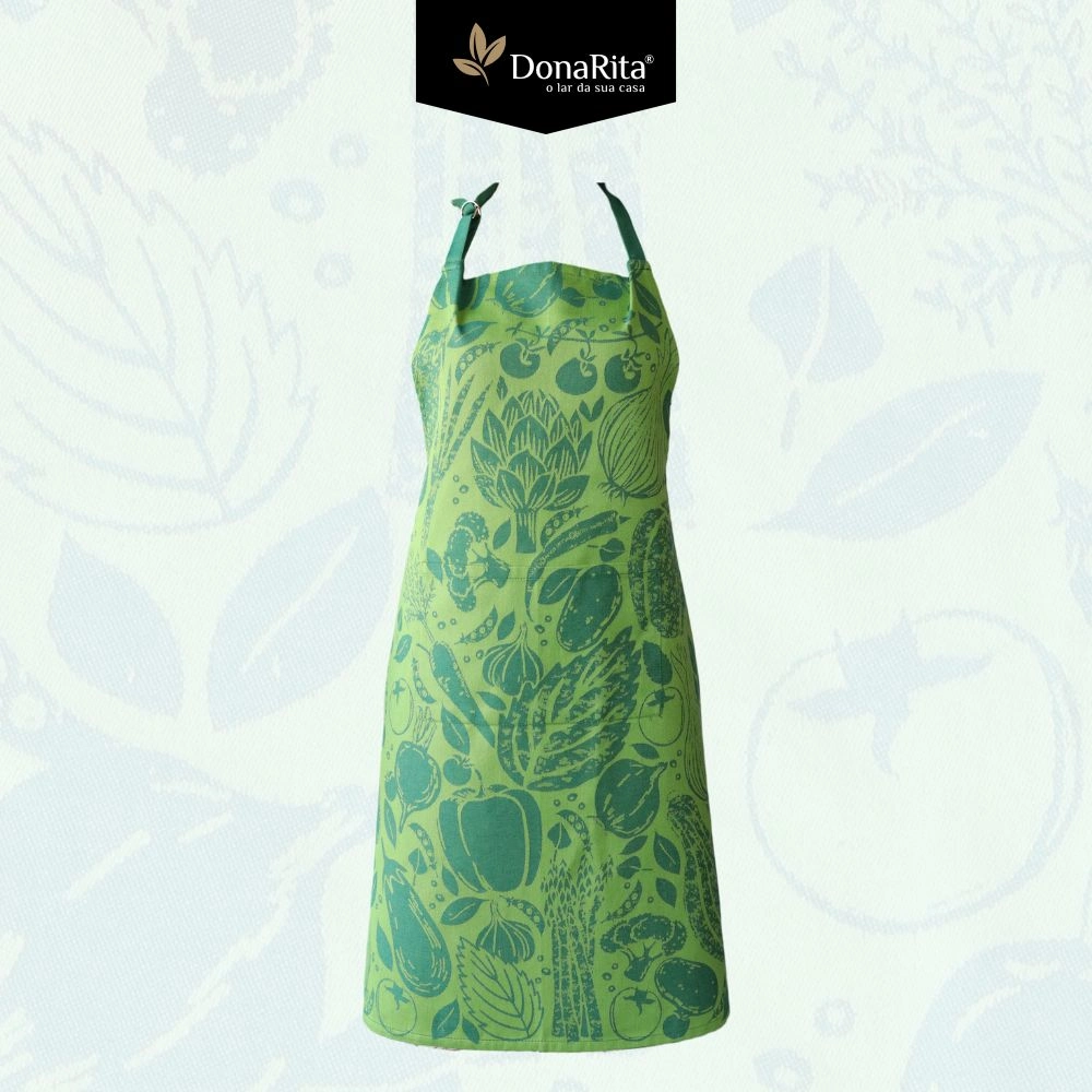 Avental com Bolso Verde Mediterrâneo
