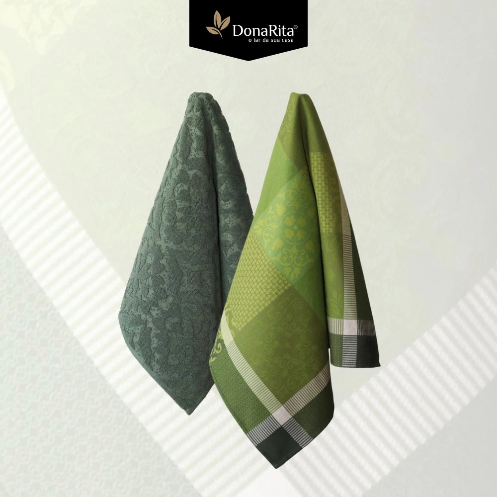 Panos de Cozinha Verde Olival