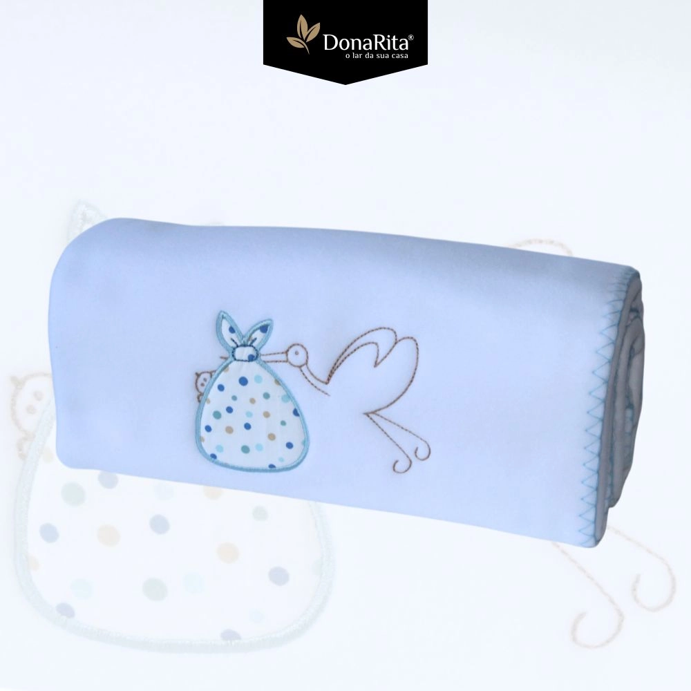 Manta Baby Cegonha Azul