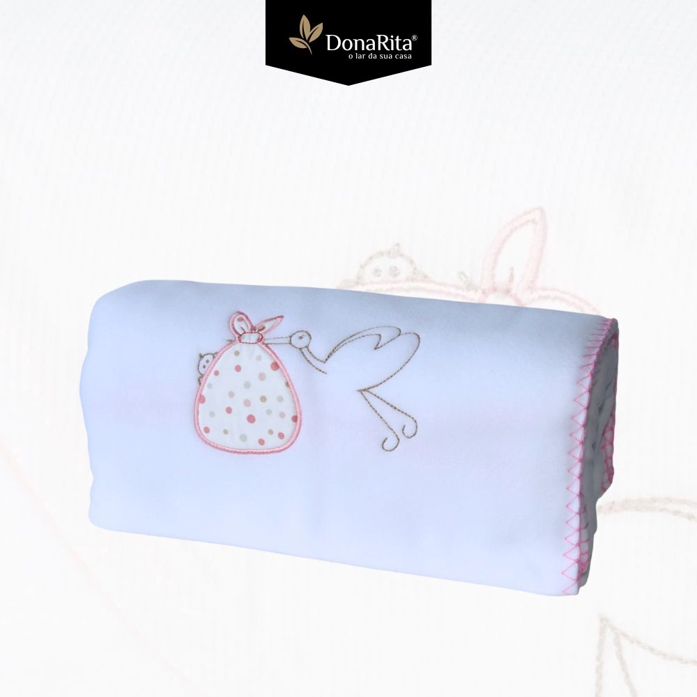 Manta Baby Cegonha Rosa