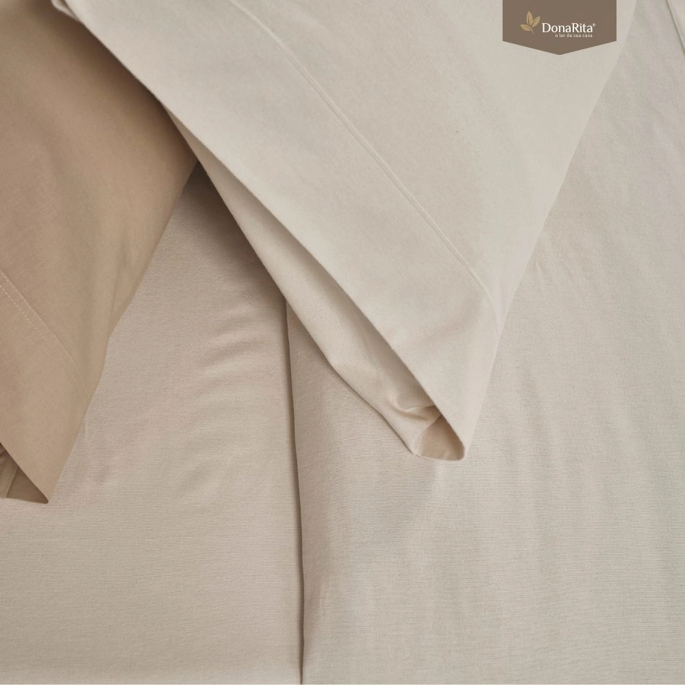 Jogo de Cama Charme Flanela Bege - Image 4