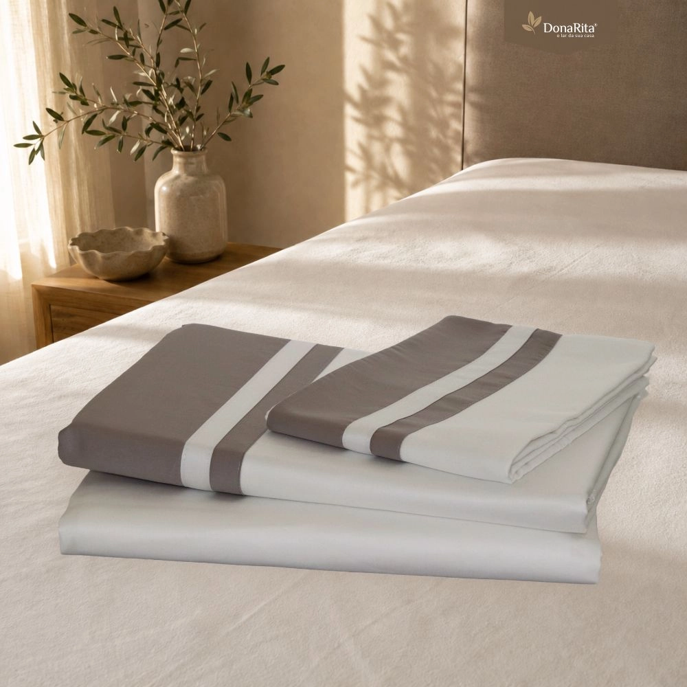Jogo de Cama Messie Cinza Piubelle